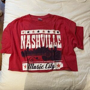 Nashville Music City Cropped Tee